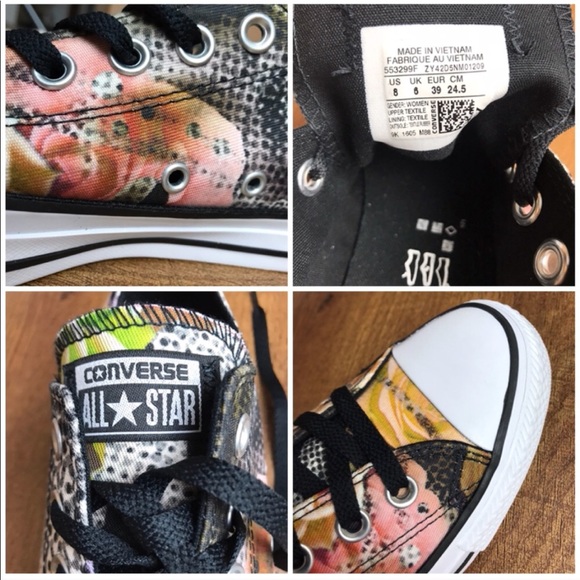 NWT Converse 💥Digital Floral Black LT W AUTHENTIC - Picture 6 of 6